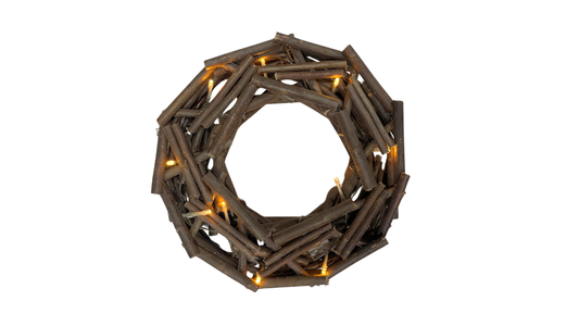 Christmas Wreath Wood with LED