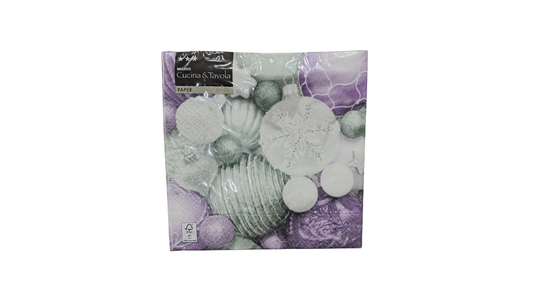 Purple and White Christmas Napkins