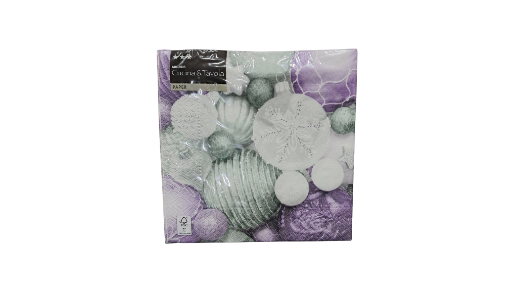 Purple and White Christmas Napkins