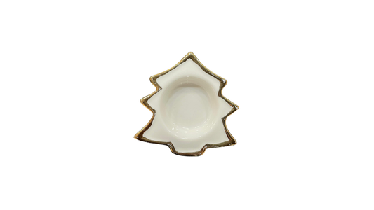 Holiday Elegance-Porcelain Christmas Tree Candle Holder