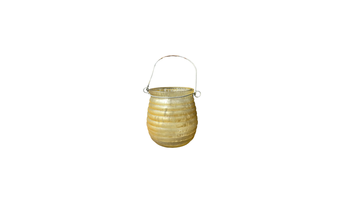 Christmas Candle Holder - Golden Yellow