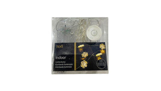 Holiday Elegance-Christmas Lights - Snowflake Shape lights Warm White 30 Led