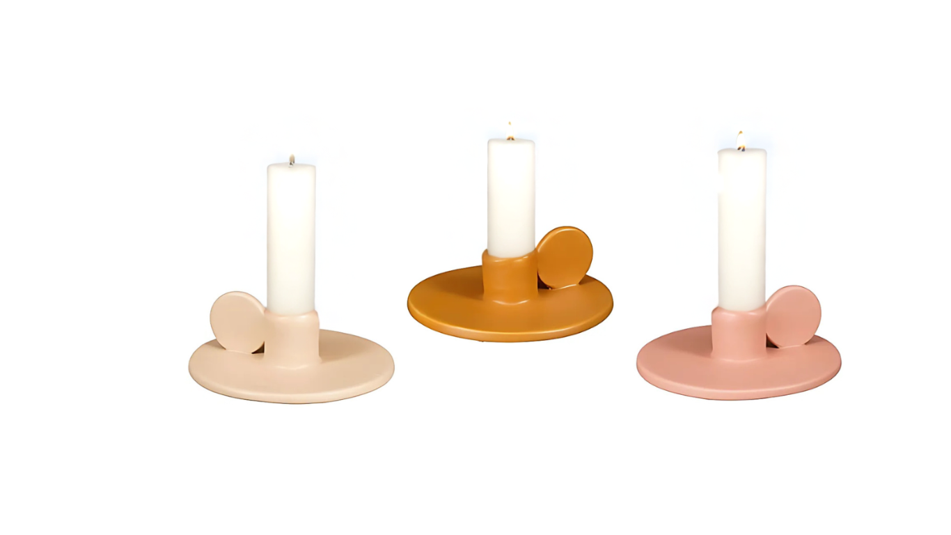 Sig Ceramic Candle Holder by Mica