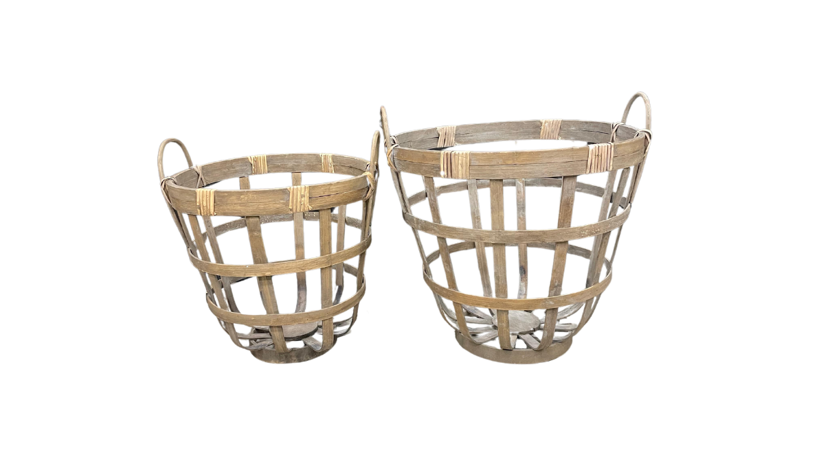 Set of 2 bamboo baskets by Mattz