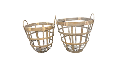 Set of 2 bamboo baskets by Mattz
