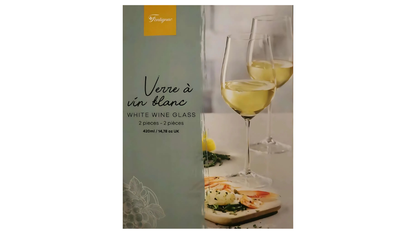 Set of 2 White Wine Glasses ” 420ml” by Fontignac