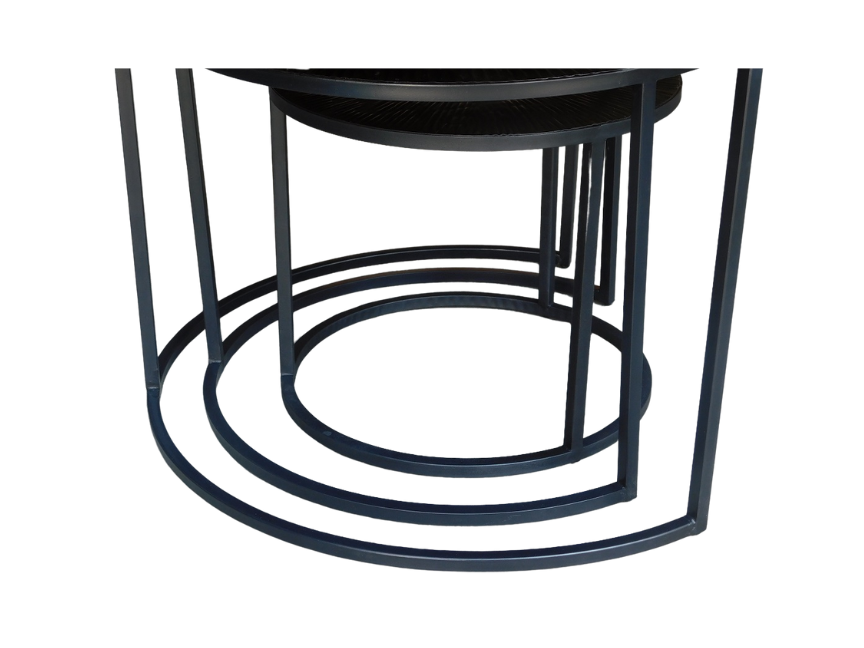Houten Metal Side Table (Brass Gold) – set of 3 pieces by Mysons