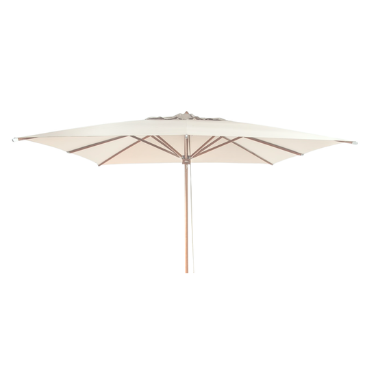 Parasol Bergamo Eucalyptus Wood White Color 3x4m