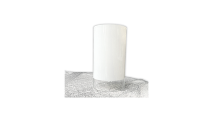 Small White Glass & Transparent Table Lamp