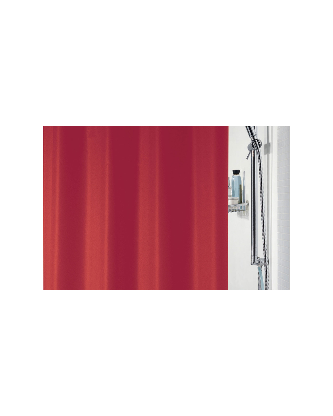 Vinyl Shower Curtain 180x200cm - Red