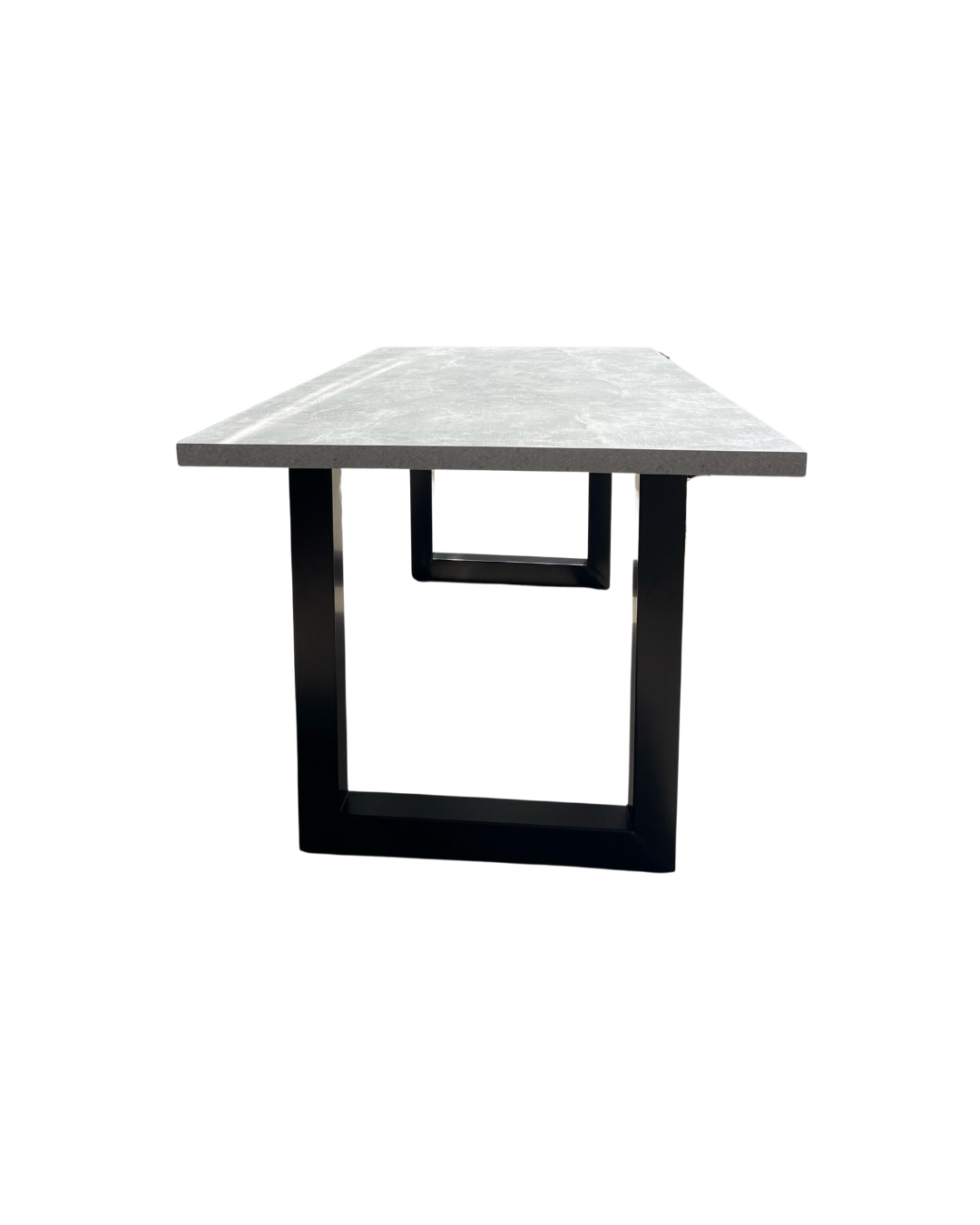 Dining Table Concrete Grey Look with Metal black Base by U-Gestell-Germany