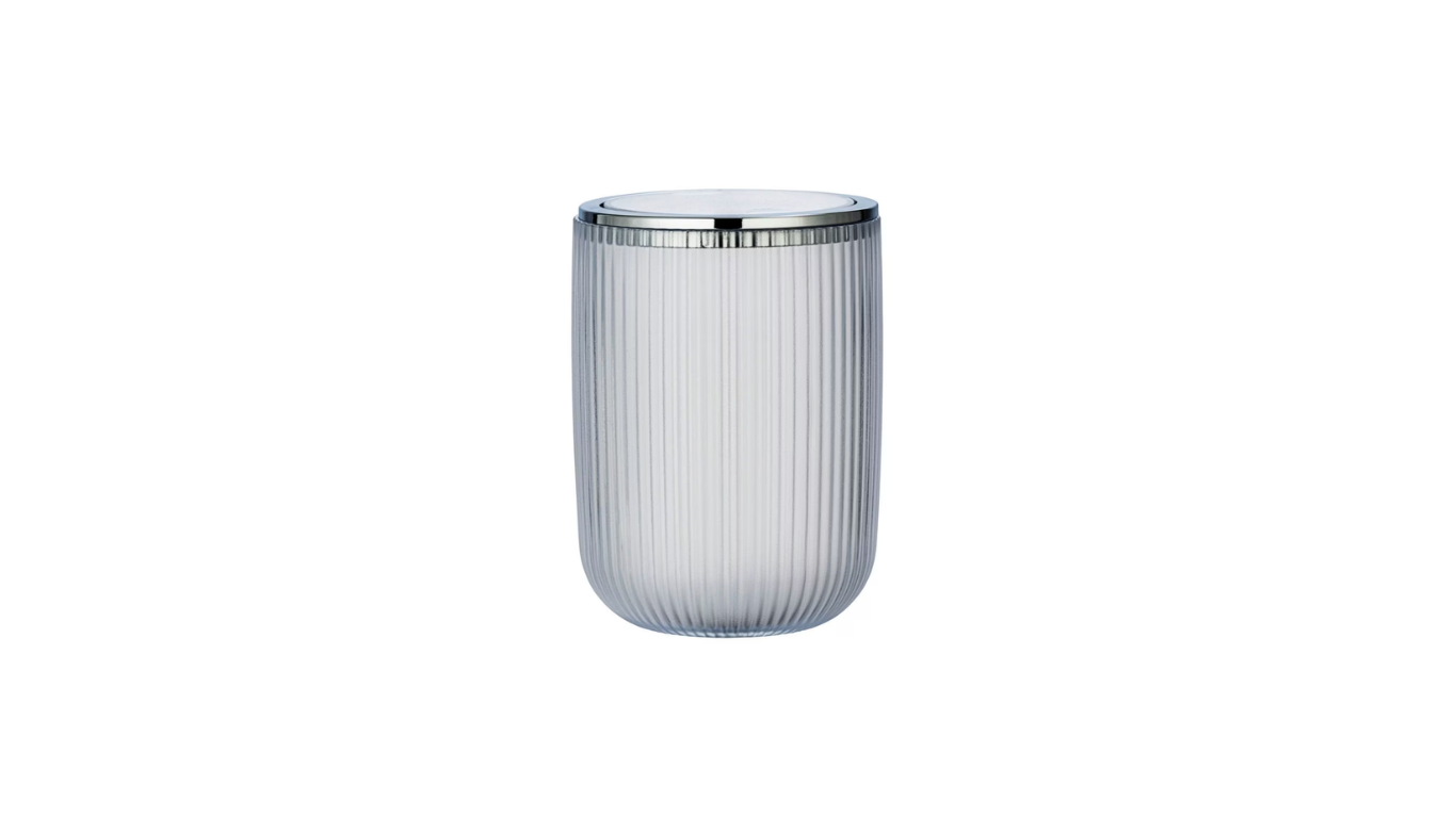 Swing-lid bin Mod. Agropoli S Transparent cosmetic bin with swing-lid, 2 l (By Wenko)
