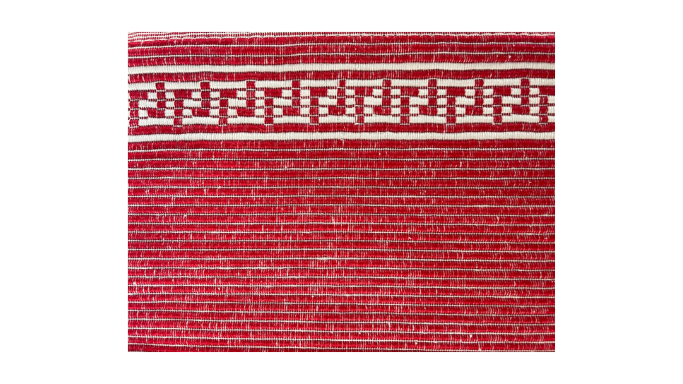 Set of 2 Red Table Placement with White Design – 33x45cm