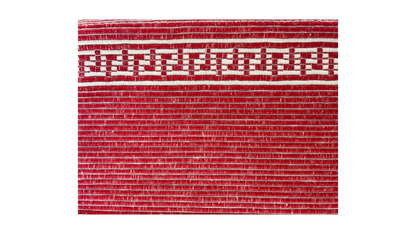 Set of 2 Red Table Placement with White Design – 33x45cm