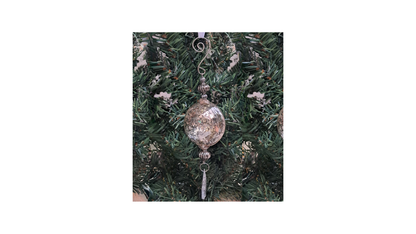 Set of 2 Glass Christmas Ornaments