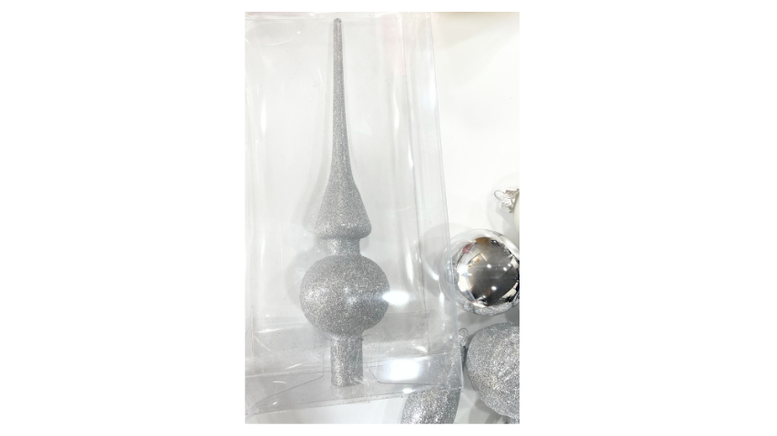 39 Pcs Silver Christmas Ornaments