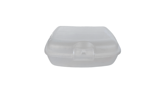 White Translucent Lunch Box by Rotho
