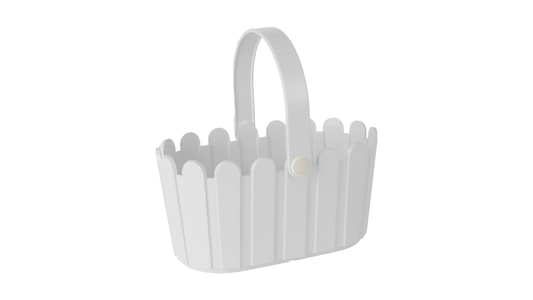 Emsa 513924 Flower Pot- basket, country House Style- 28 x 18 cm -White