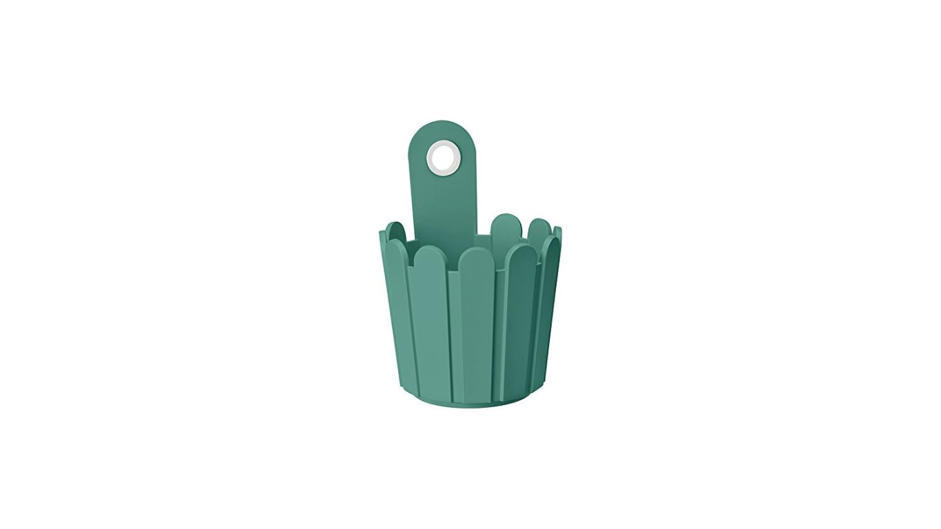 Emsa 518107 Mini Barrel – Flowerpot -Ø 6.5 cm – turquoise green