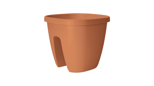 Emsa Railing Pot for the Balcony – self-watering system – Terracotta -517468