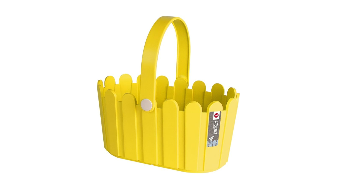 Emsa 513926 Flower Pot- basket, country House Style- 28 x 18 cm - Yellow