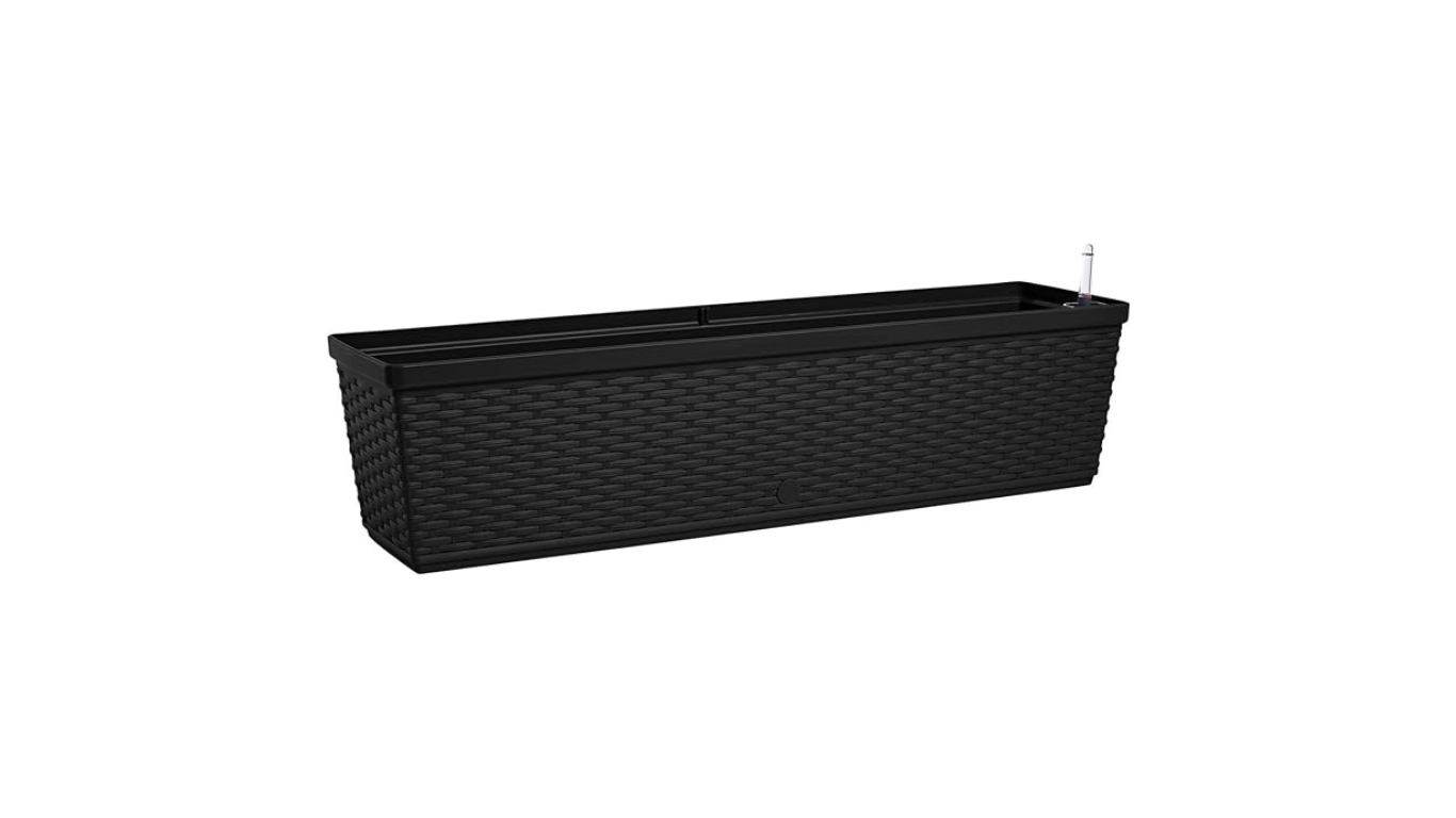 Emsa 515025-75 CM- Casa Mesh Flower Pot-self-watering system- Granite