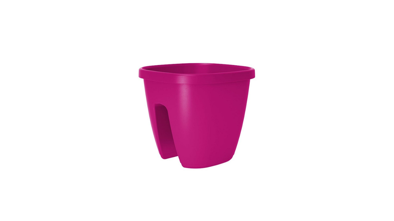Emsa Railing Pot for the Balcony – self-watering system – Pink -515659