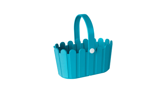 Emsa 513927 Flower Pot- basket, country House Style- 28 x 18 cm -Turquoise