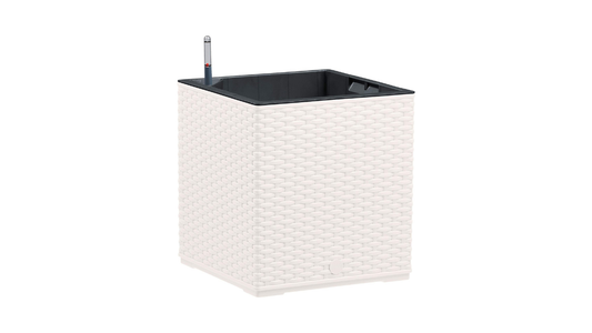 EMSA -‎517588- Indoor Flower Pot – self-watering system & water level indicator – White
