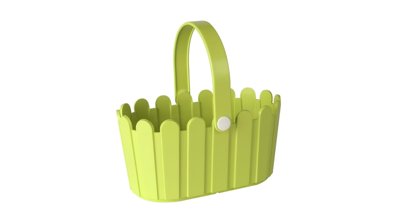 Emsa 513925 Flower Pot- basket, country House Style- 28 x 18 cm - Green