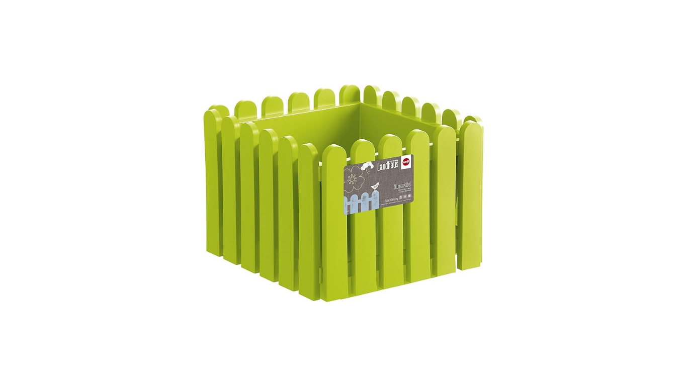 Emsa 514120 Landhaus Flower Pot for Garden, Polypropylene – Green