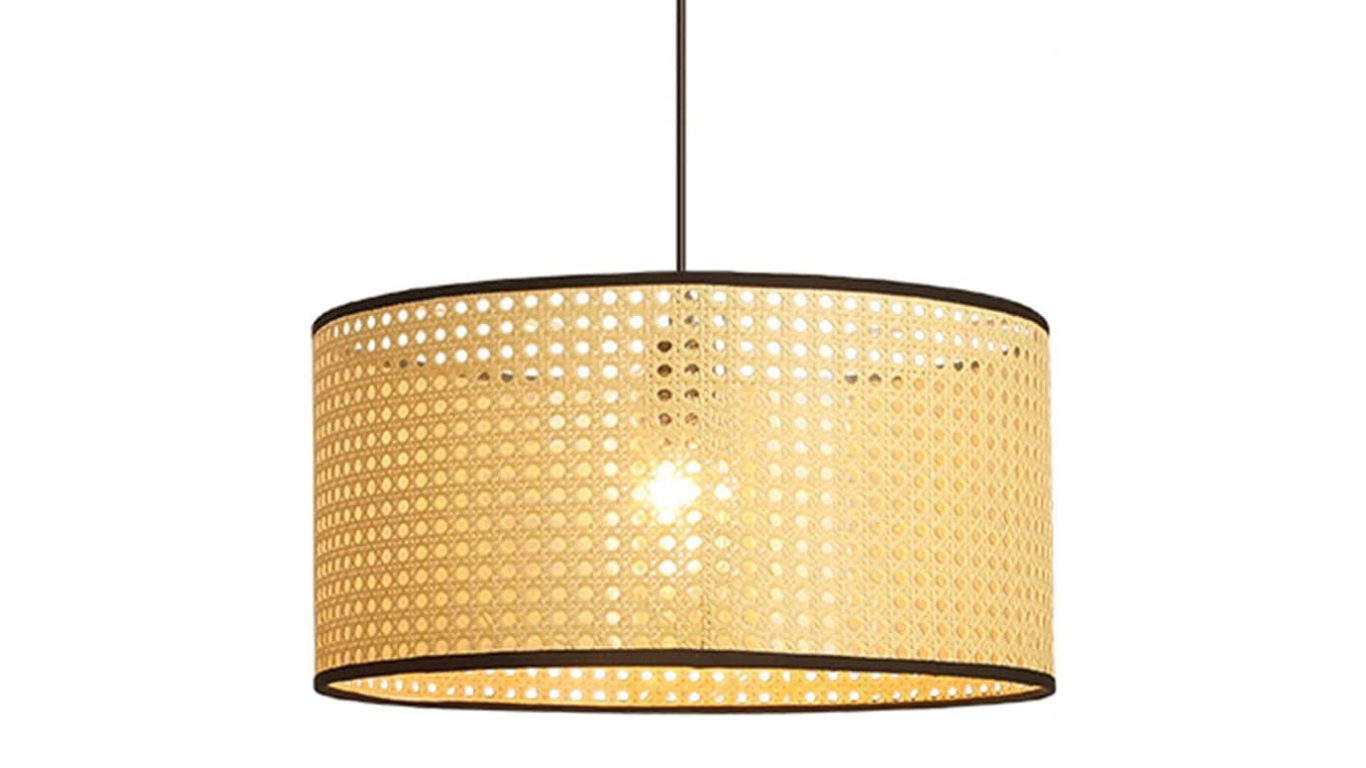 Nino Germany Lu Rattan Weave Beige Pendant Lamp