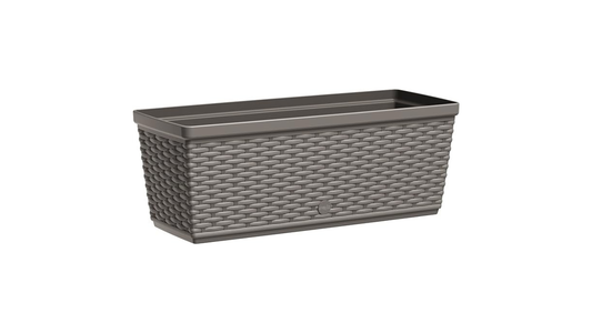 Emsa 517488- Casa Mesh Flower Pot-self-watering system – Quartz Grey