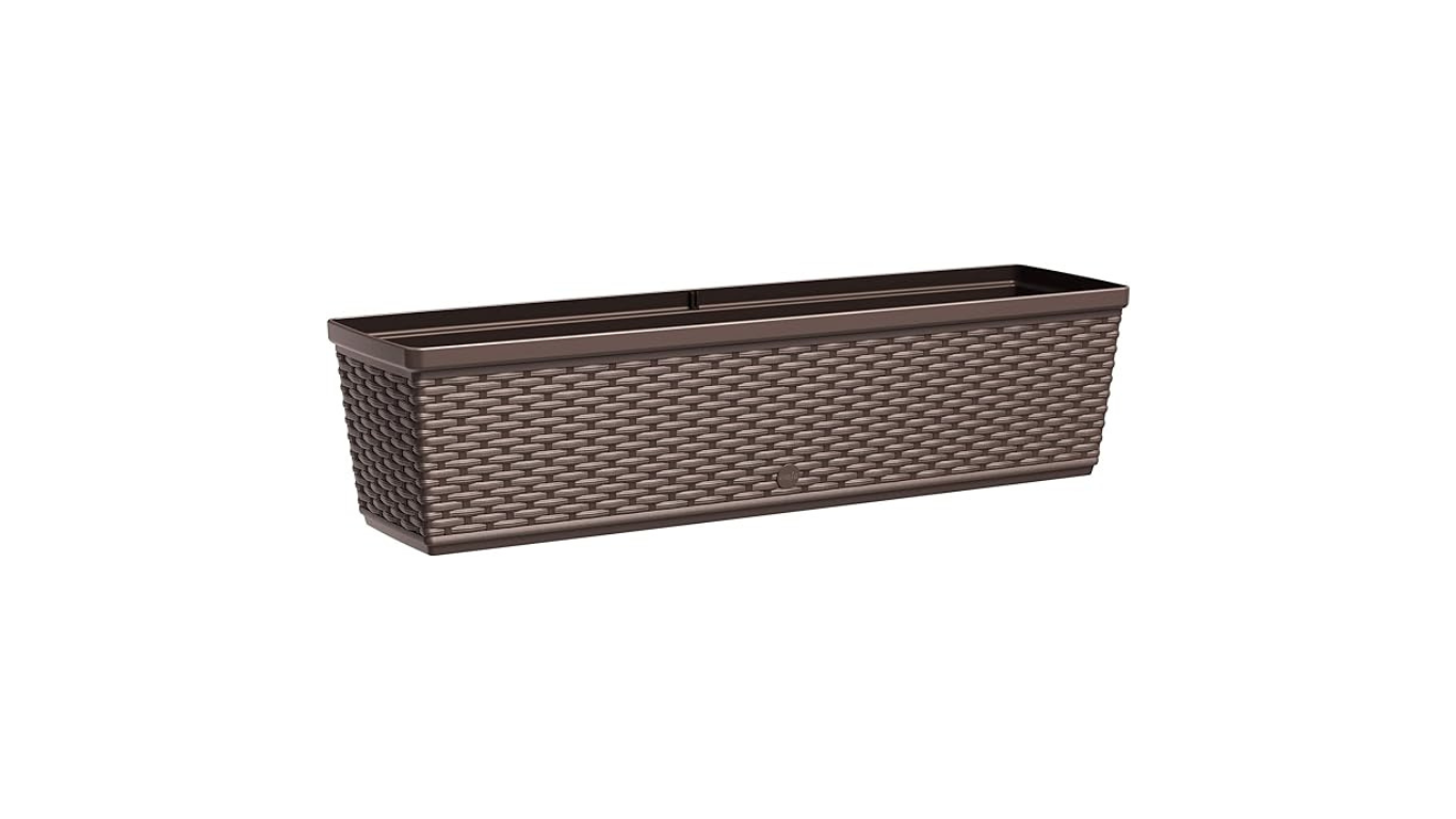 Emsa 515026-75 CM- Casa Mesh Flower Pot-self-watering system-Mocha