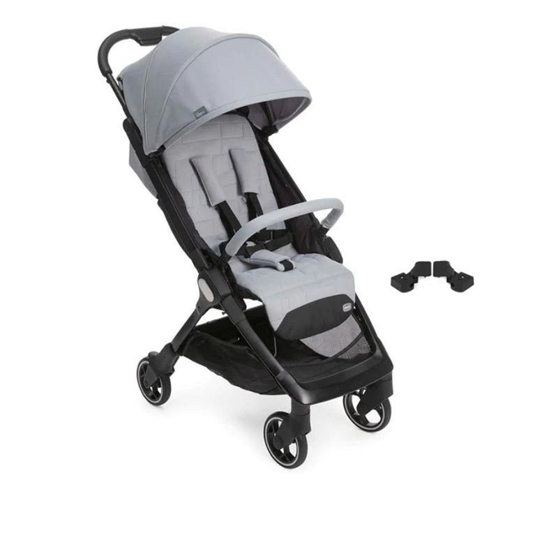 Chicco WE 79885.95+79729 Stroller with Adaptor, Grey