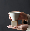 Exquisite Japanese Retro Cup 200ml with Elegant Base (Dotted White)