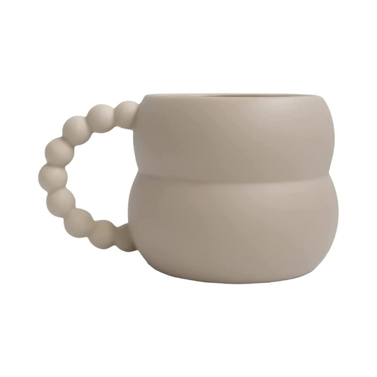 Purity frosted cute unique Matte coffee mug 250ML (Beige)