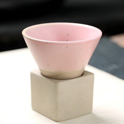 Retro Japanese Tea or Coffee Cup With Base 90ml