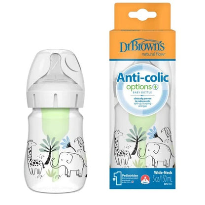 Options+ Anti-Colic Wide Neck Baby Bottles