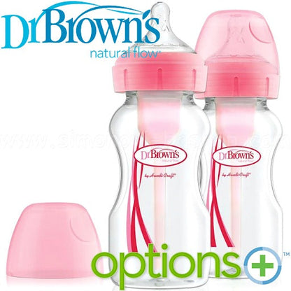 Options+ Anti-Colic Wide Neck Baby Bottles