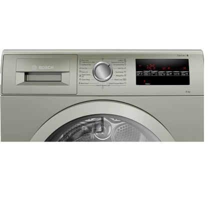 Bosch WTG8641XME Serie6 condenser tumble dryer 8 kg silver inox