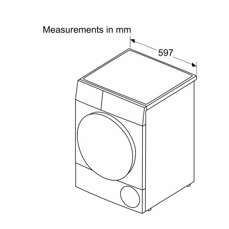 Bosch WTG8641XME Serie6 condenser tumble dryer 8 kg silver inox