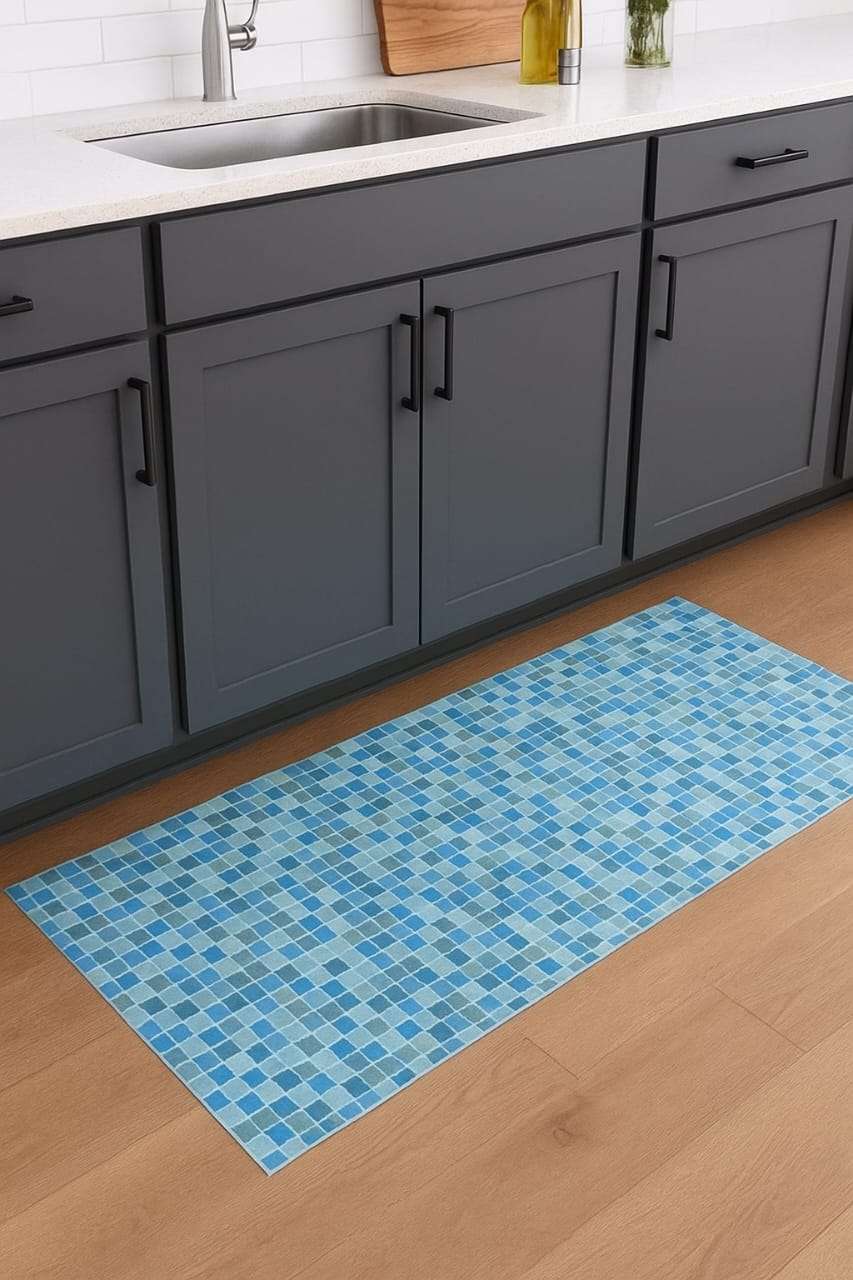 Soft Cuttable Mosaic Foam Mat 65×200 cm by Wenko