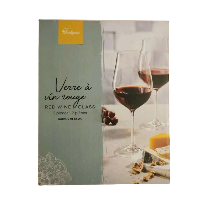 Set of 2 Red Wine Glasses by Fontignac 540ml