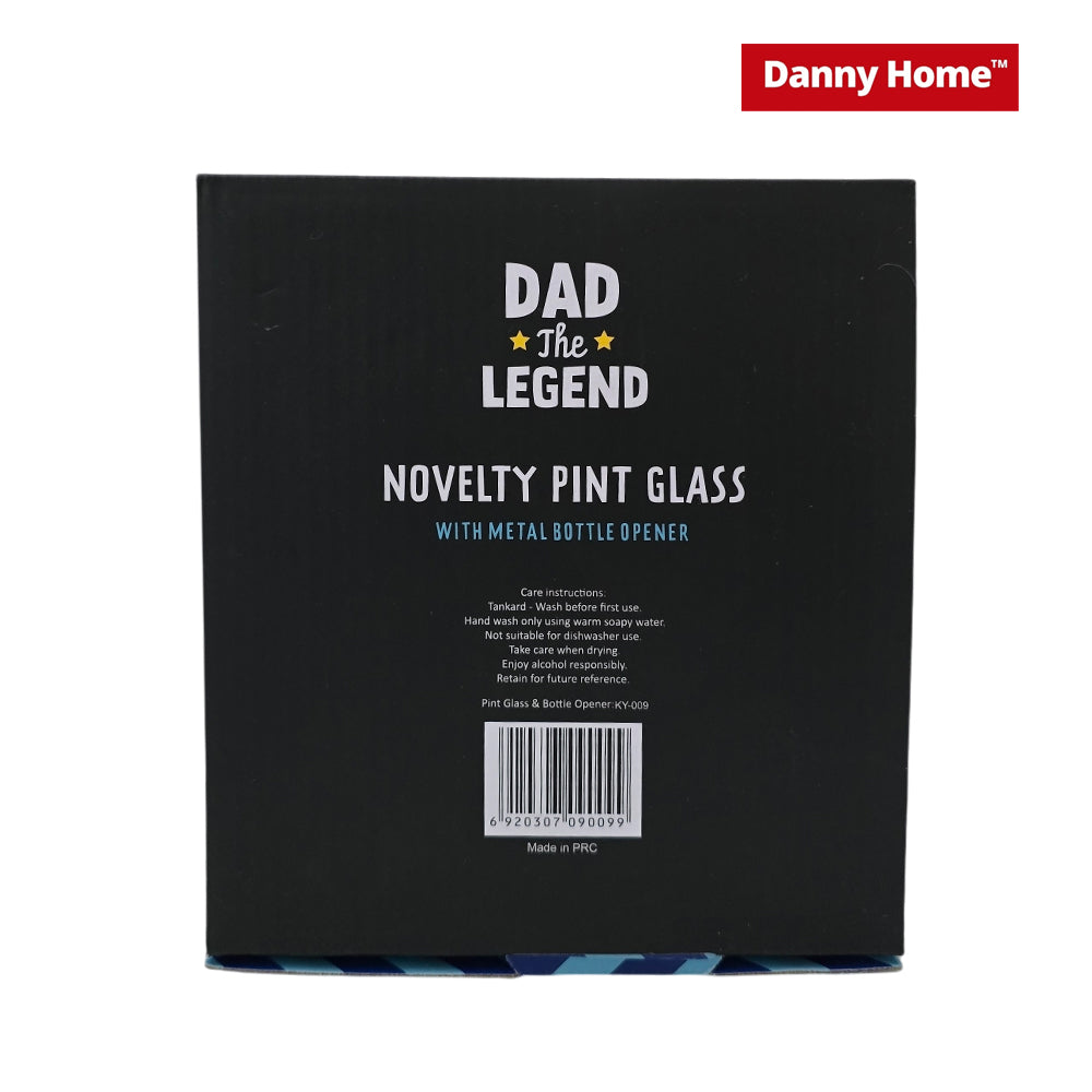 Danny Home Beer Glass & Opener Set “Beer Happy”