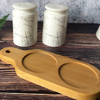 Ceramic Abstract Designed Salt and Pepper Set of 2