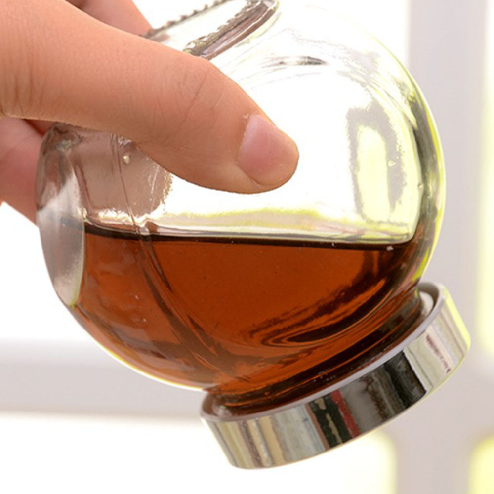 Glass Jar With Silver Lid Set