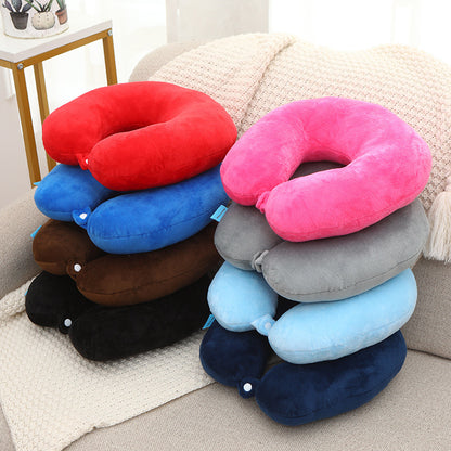 U-Shaped Micro Beads Neck Head Support Travel Pillow