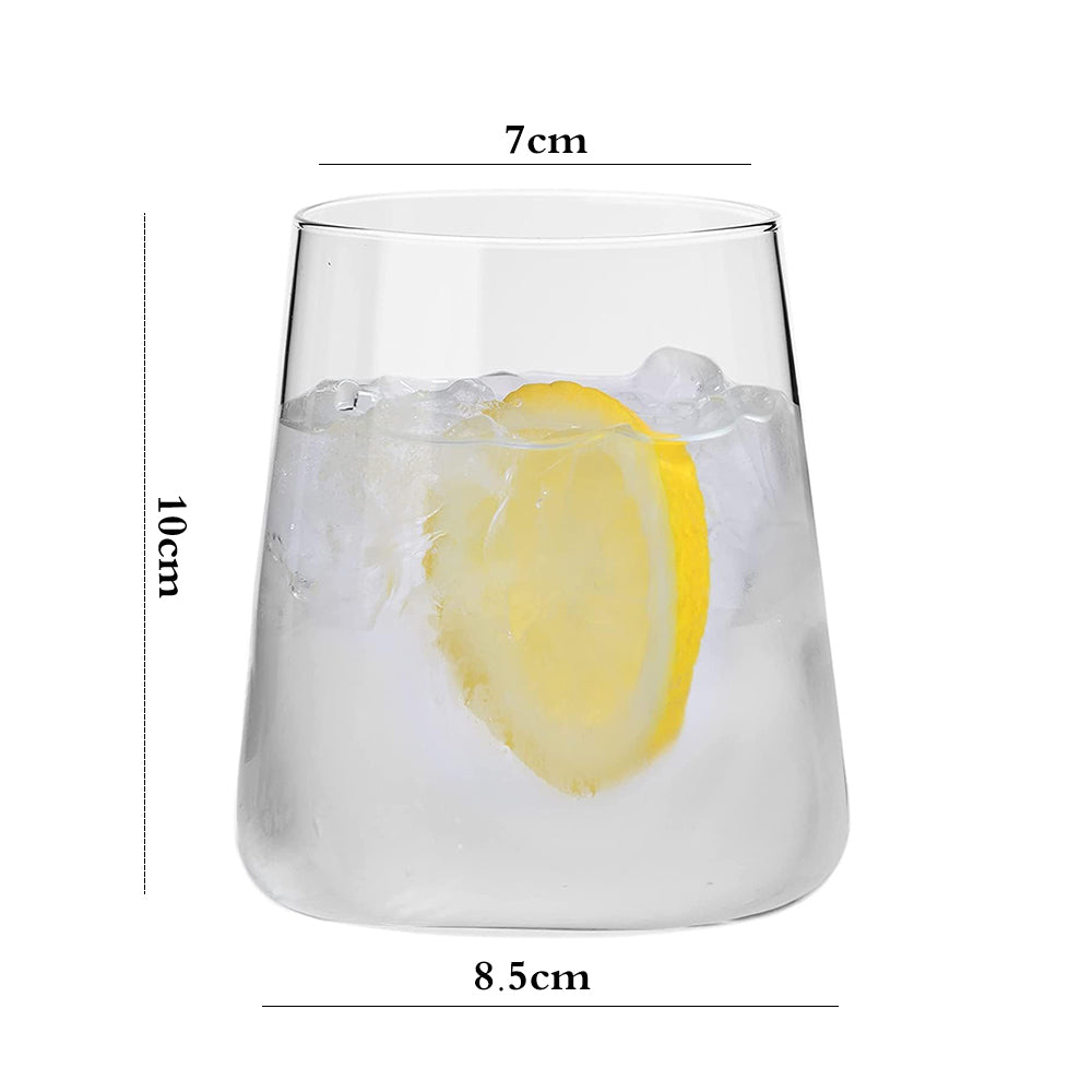 Danny Home 4-Pcs Short Tumbler Glasses 430-ml