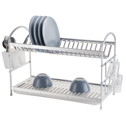 54-cm Aluminum Large 2-Layer Dish Rack